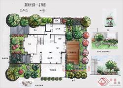 庭院设计方案总平面图的下载地址,园林效 图,花园庭院,园林景观设计施工图纸资料下载