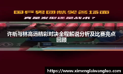 许昕与林高远精彩对决全程解说分析及比赛亮点回顾